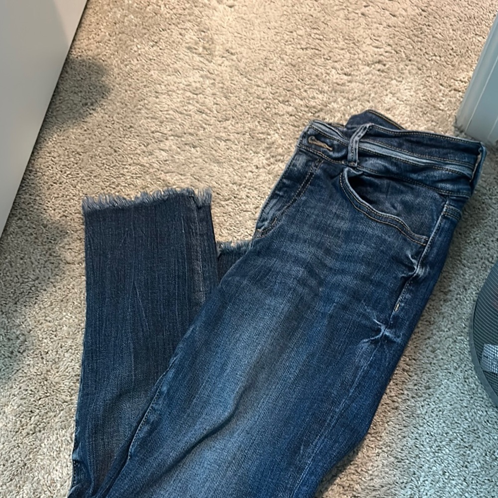 KanCan Blue Ankle Cropped Jeans with Slim Fit